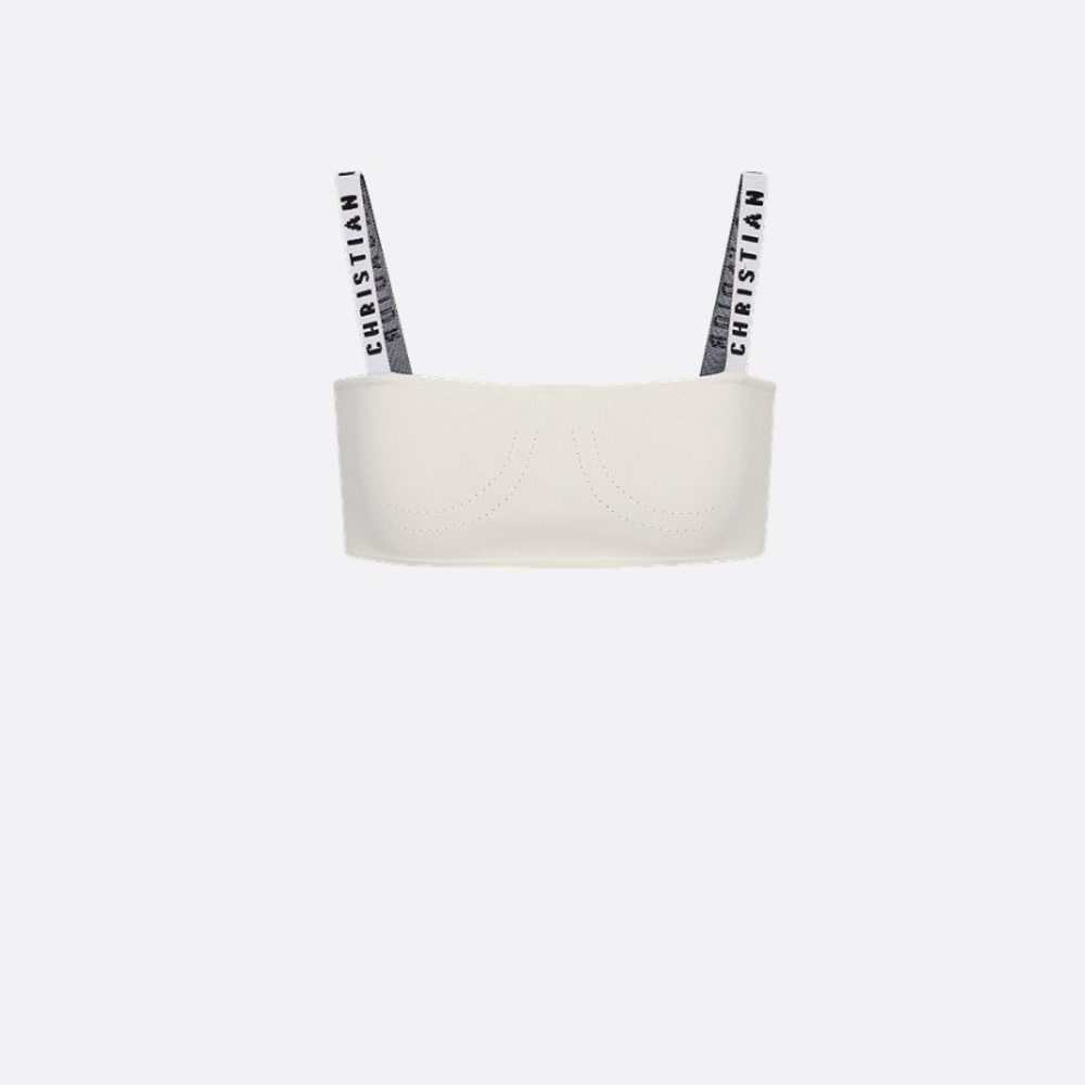 Christian Dior Bralette White Stretch Viscose